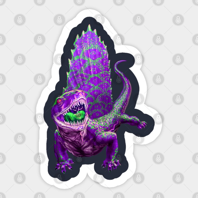 Purple Dimetrodon Sticker by AyotaIllustration